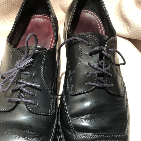 Johnston & Murphy oxford leather black shoes, 11.5 main image 2